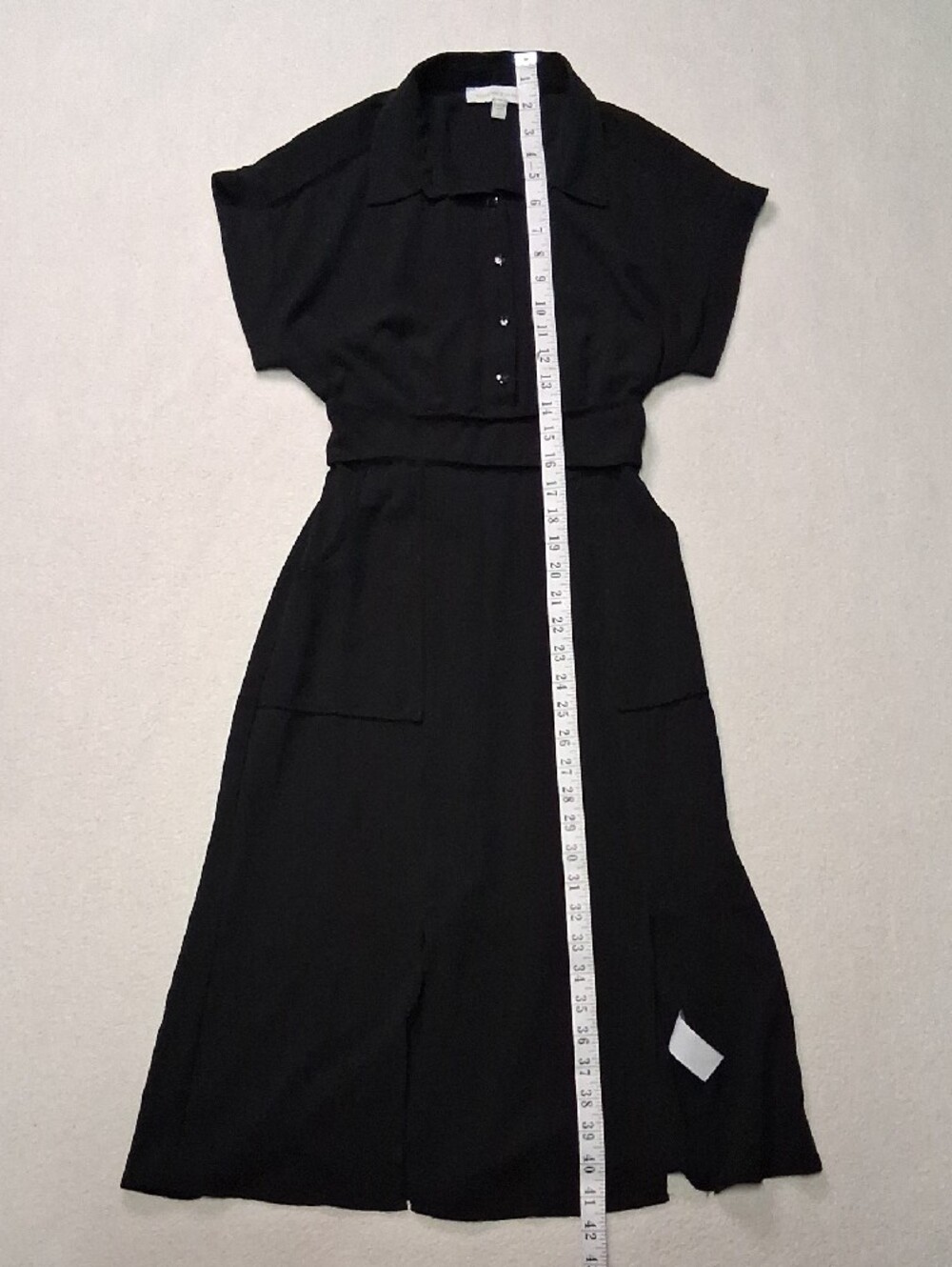 Monteau Black Shirtwaist Midi Dress - Picture 6 of 9